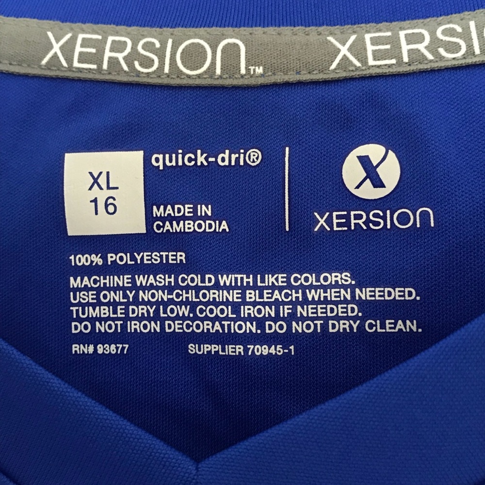 Xersion quick dry workout navy blue XL t-shirt - Picture 5 of 6